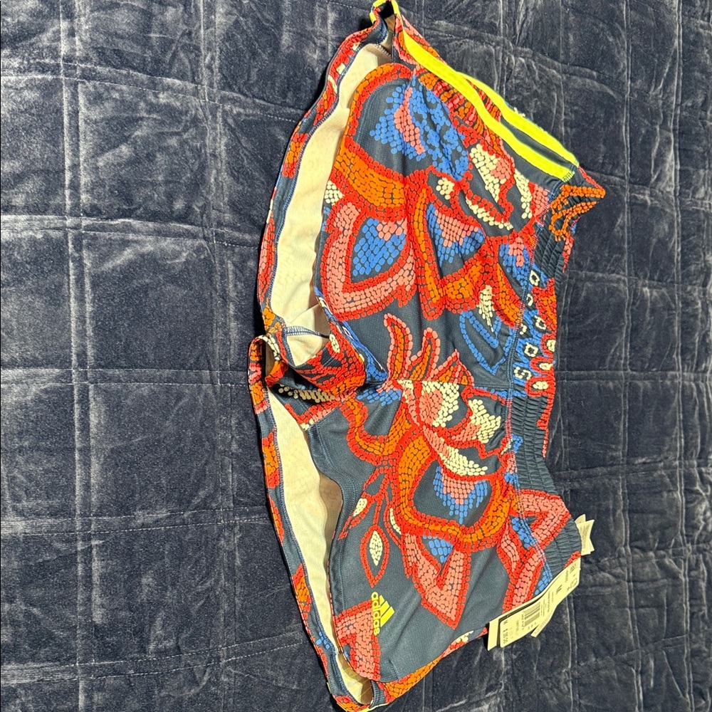 Adidas Bright Multicolor Athletic Shorts - M